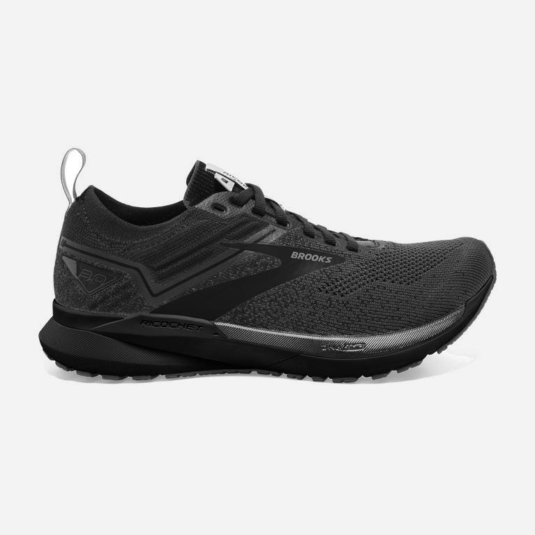 Brooks Ricochet 3 Australia - Men's Lightweight Road Running Shoes - Ebony/Blackened Pearl/Black/Gre